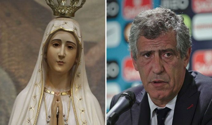 Fernando Santos, entrenador de la selección de Portugal devoto de la Virgen de Fátima