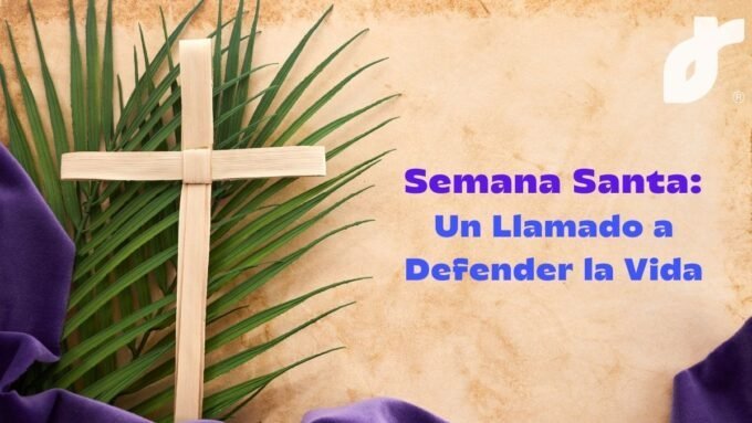 Cristo crucificado como símbolo del valor de toda vida humana en la Semana Santa.