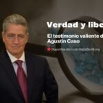 Agustín Caso durante su testimonio sobre verdad y libertad