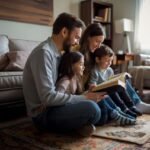 Familia cristiana unida educando en virtudes y valores desde casa