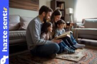 Familia cristiana unida educando en virtudes y valores desde casa