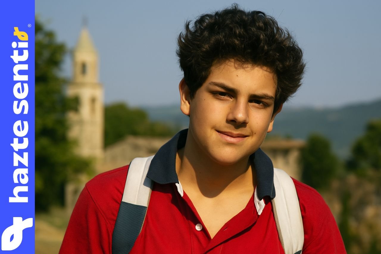 Retrato realista de Carlo Acutis, el primer santo milenial canonizado por la Iglesia Católica en 2025