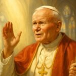 San Juan Pablo II pronunciando frases de fe y esperanza