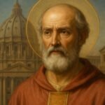 Retrato de San Lino, primer sucesor de San Pedro y segundo Papa de la Iglesia Católica.