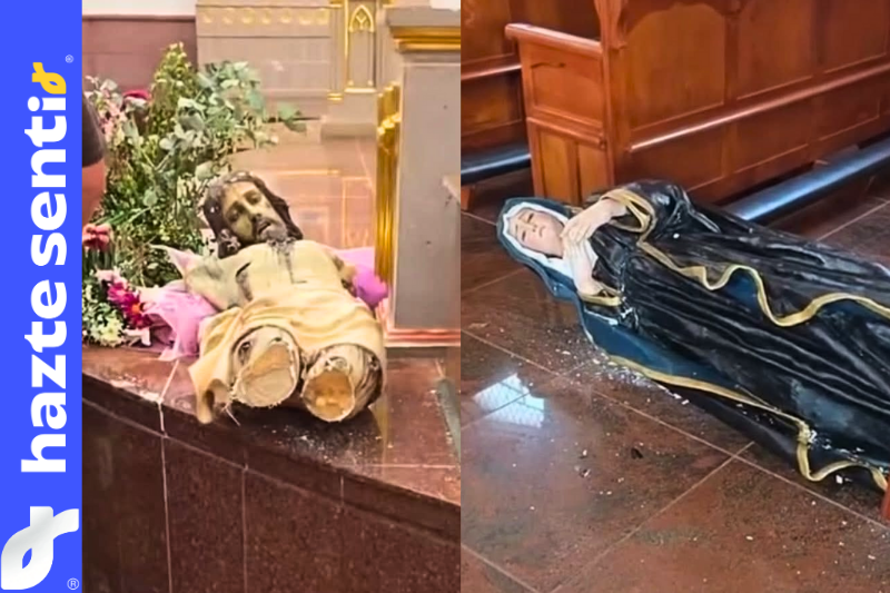 Capilla católica vandalizada en México como reflejo del aumento de la cristianofobia