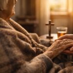 Acompañamiento humano a una persona enferma como símbolo de dignidad frente a la eutanasia.