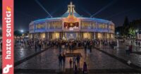 Familia mexicana caminando hacia la Basílica de Guadalupe durante su 50 aniversario como símbolo de fe y tradición