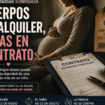 Mujer embarazada en actitud reflexiva como símbolo de maternidad subrogada y dignidad humana