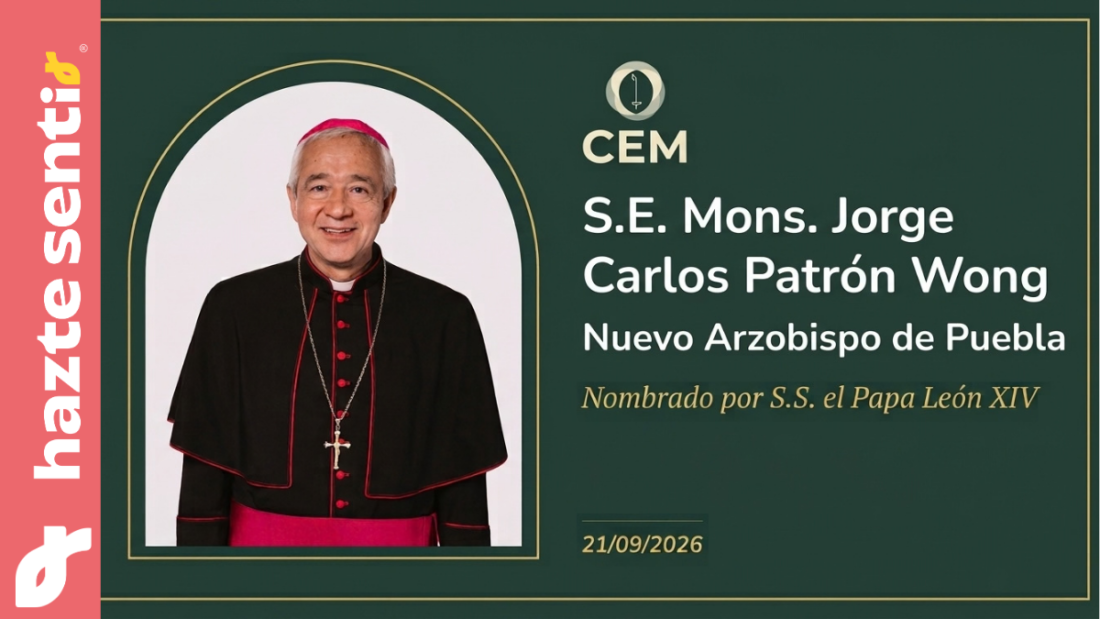 Monseñor Jorge Carlos Patrón Wong, nombrado nuevo arzobispo de Puebla en septiembre de 2026