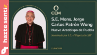 Monseñor Jorge Carlos Patrón Wong, nombrado nuevo arzobispo de Puebla en septiembre de 2026