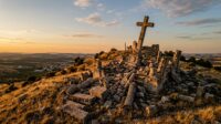 Monumento al Sagrado Corazón de Jesús del Cerro de los Ángeles antes de su destrucción en 1936