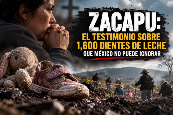 Imagen editorial sobre la exigencia de investigar los 1,600 dientes reportados en Zacapu, Michoacán