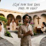 Joven en oración discerniendo las cuatro vocaciones católicas: matrimonio, sacerdocio, vida consagrada y vida laicalJoven en oración discerniendo las cuatro vocaciones católicas: matrimonio, sacerdocio, vida consagrada y vida laical