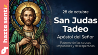 Ilustración de San Judas Tadeo, apóstol del Señor y patrono de las causas difíciles e imposibles, conmemorando el 28 de octubre por Hazte Sentir.